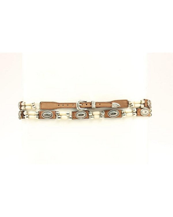 M&F WESTERN BONE BEAD MEN'S HAT BAND 0298344 / 0298301