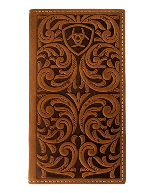 Ariat Men's Embossed Scrolling Rodeo Wallet