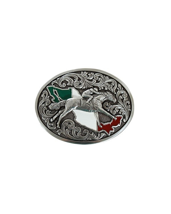 ARIAT MEN'S ENGRAVED HORSE RIDER BELT BUCKLE A37017