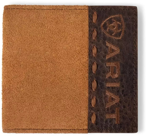ARIAT BIFOLD ROUGHOUT CROCO TAN A3561008