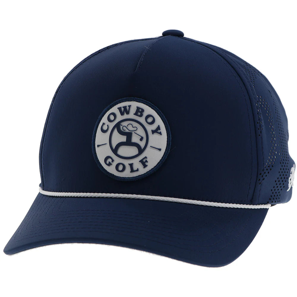 Hooey "Cowboy Golf" Hat Navy w/White & Navy Circle Patch