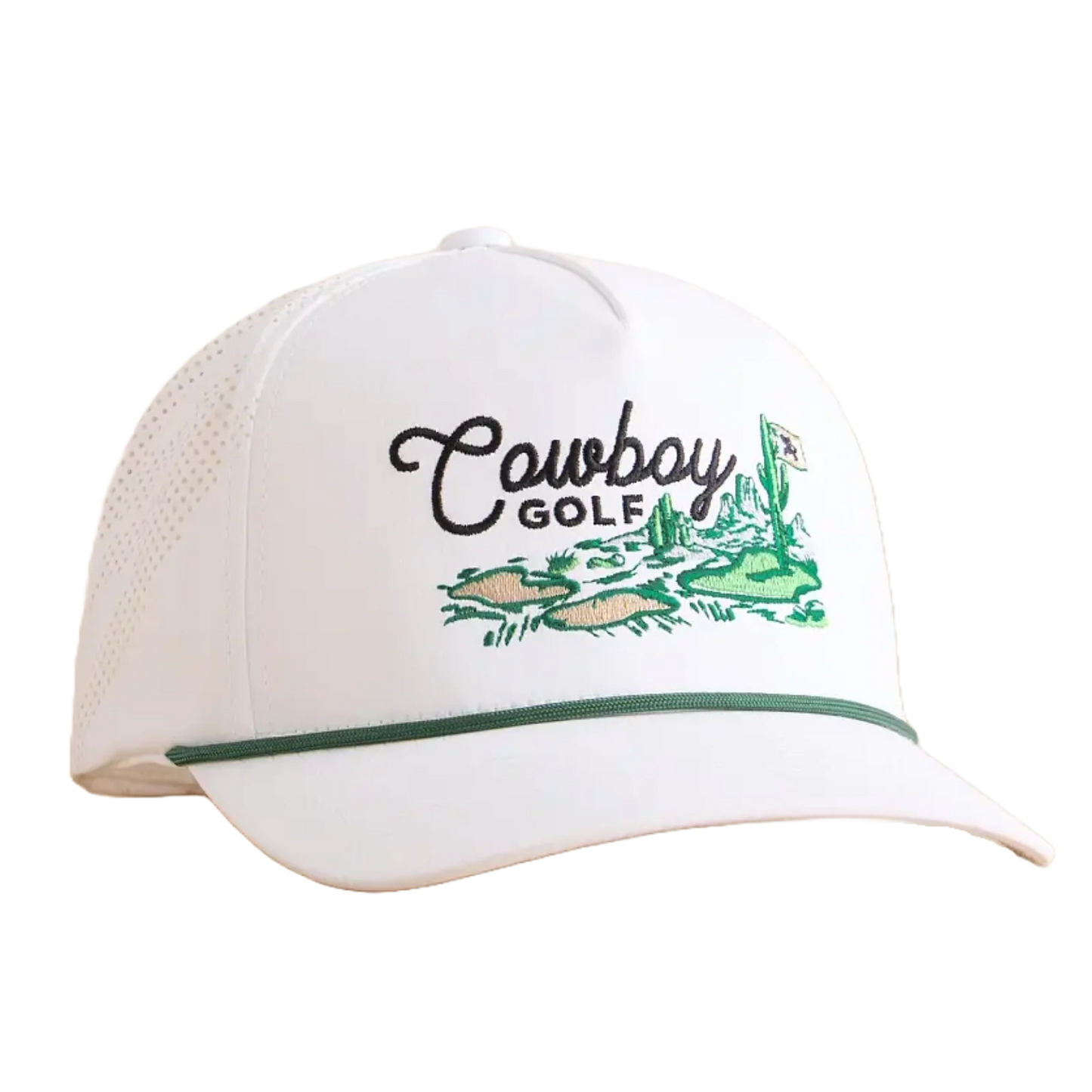 Hooey Cowboy Golf White Five Panel Trucker (2517T-WH)