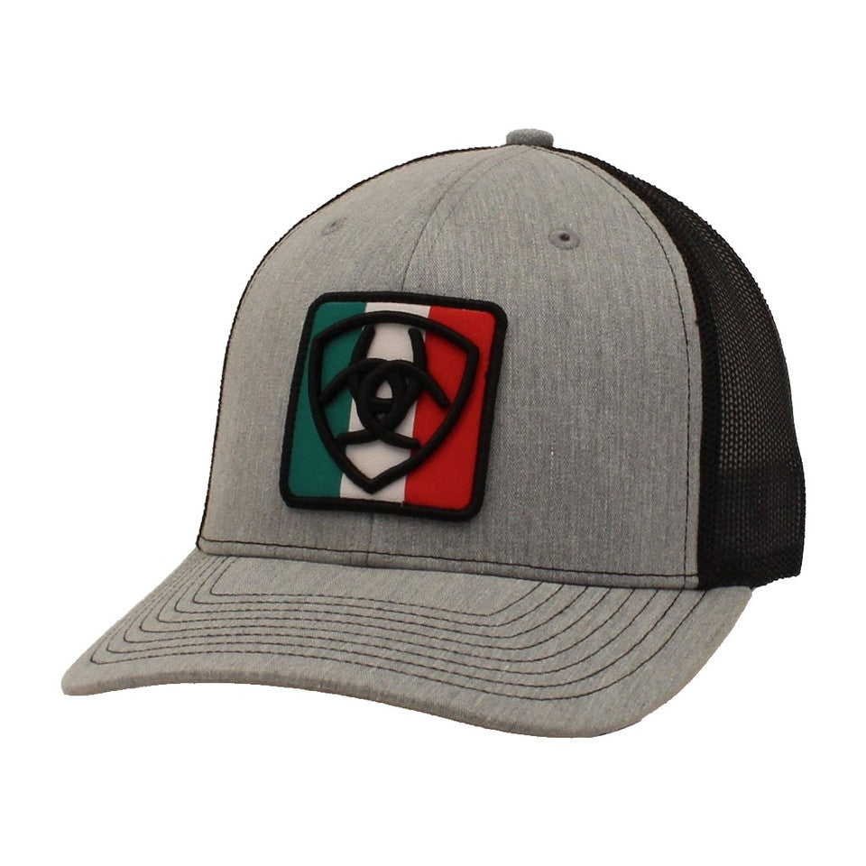 ARIAT SHIELD MEXICO FLAG GREY BLACK - HATS CAP - A300048006
