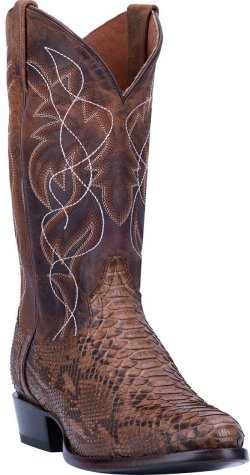 DAN POST MEN'S EXOTIC Python WESTERN BOOTS - Round Toe DP3037