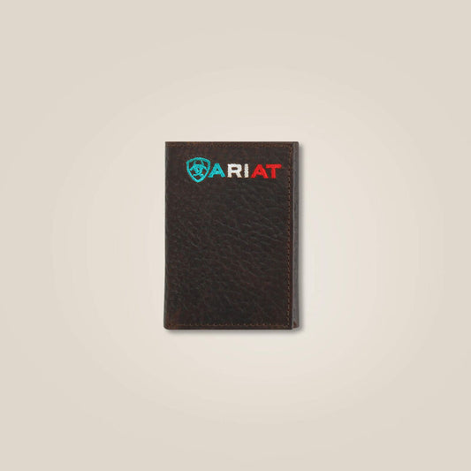 Ariat Mexico logo trifold wallet