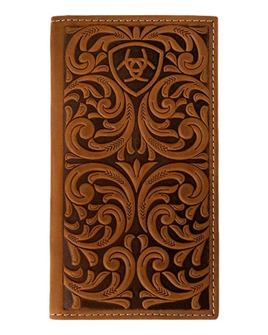 Ariat Men's Embossed Scrolling Rodeo Wallet