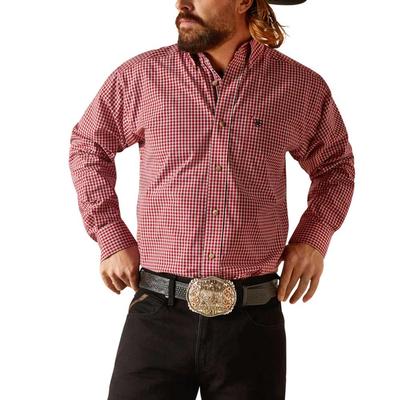 ARIAT MEN'S PRO SERIES PORTER RED WESTERN SHIRT 10047166