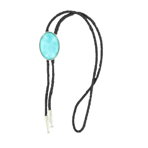 M&F Oval Turquoise Bolo Tie 22838