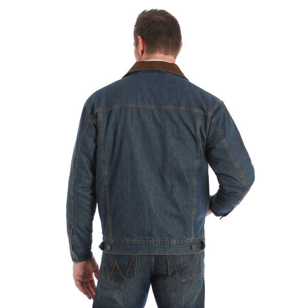 Wrangler Denim/Charcoal Men's Concealed Carry Jacket with Corduroy Collar and Cuff 1074265CD