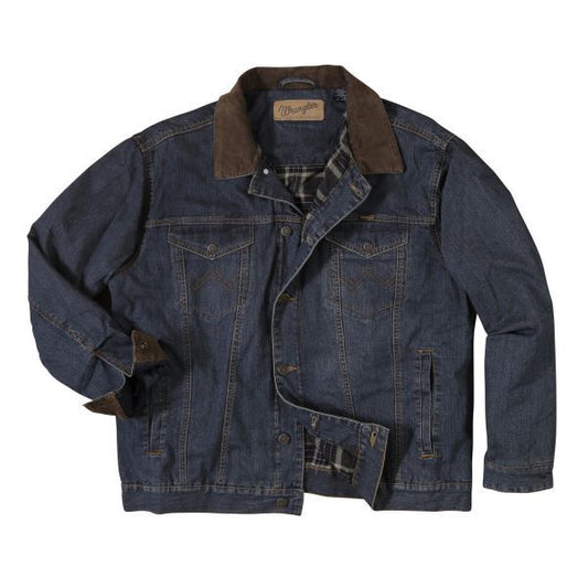 Wrangler Denim/Charcoal Men's Concealed Carry Jacket with Corduroy Collar and Cuff 1074265CD