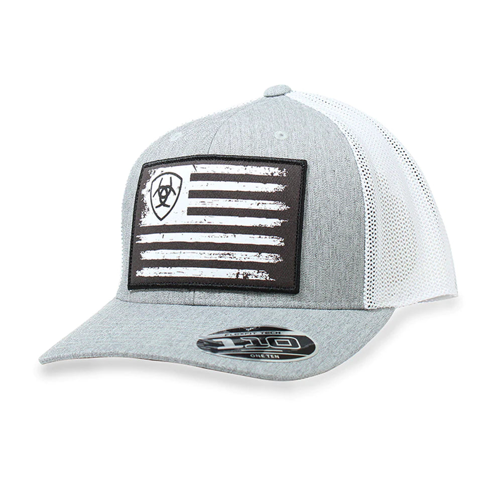 Ariat Men's Grey Flag Patch Patriotic Logo Cap A300064206