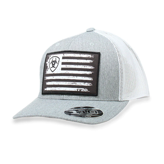 Ariat Men's Grey Flag Patch Patriotic Logo Cap A300064206