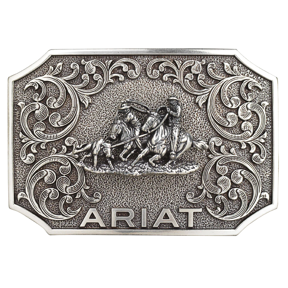 Ariat® Men's Rectangle Team Roper Belt Buckle A37011