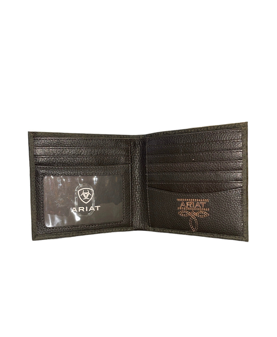 ARIAT BULL HIDE BIFOLD EMBROIDERED A3556002