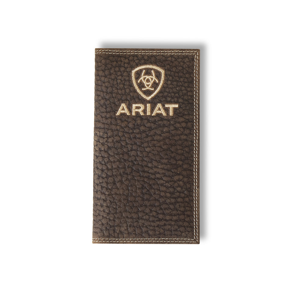 ARIAT BULL HIDE EMBROIDERED BROWN - ACCESSORIES WALLET A3555902