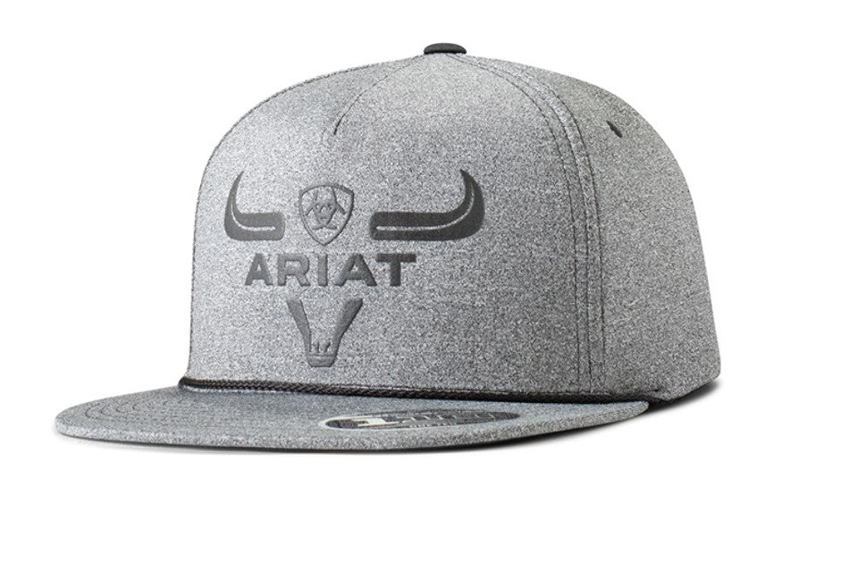 ARIAT CLOTH LONGHORN HEATHER BLACK - HATS CAP - A300083301