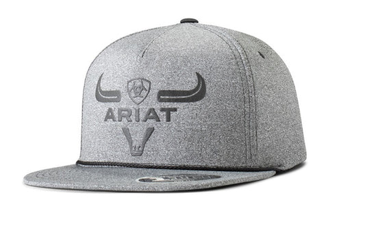 ARIAT CLOTH LONGHORN HEATHER BLACK - HATS CAP - A300083301
