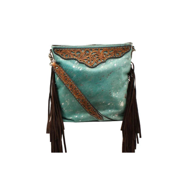 ANGEL RANCH CROSS BODY TURQUOISE ACID WASH D330002533