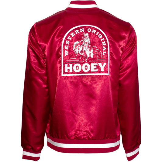 Hooey "Big Sky" Bomber Jacket Satin Red/White (Unisex)