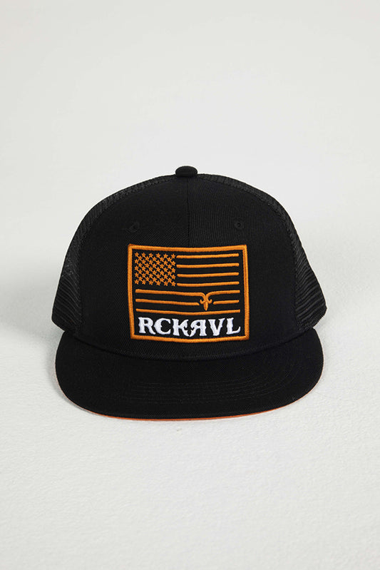 HTS1031 RCRV RVL FLAG PATCH SNAPBACK HAT