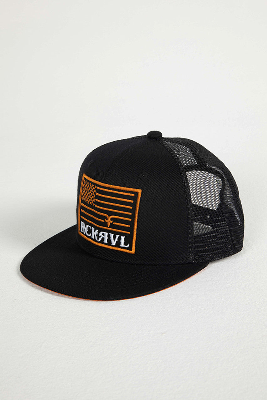 HTS1031 RCRV RVL FLAG PATCH SNAPBACK HAT