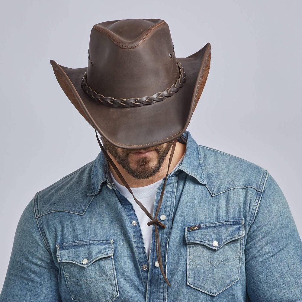 Hollywood | Mens Leather Cowboy Hat