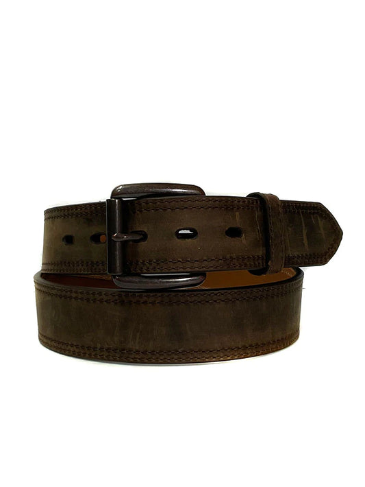 Ariat Brown Western Mens Distressed Double Stitch Belt (A1012702)