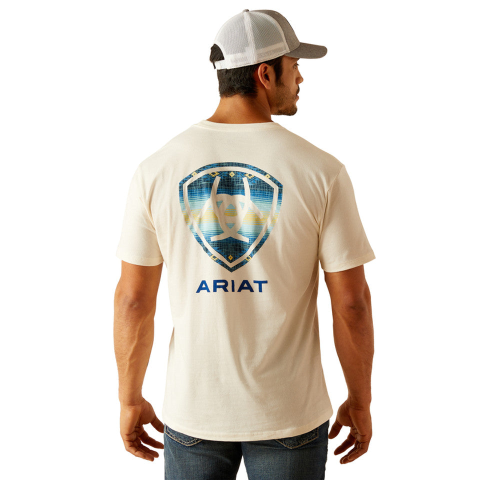 ARIAT LOGO WHITE PRINT - MENS TEE - 10051454