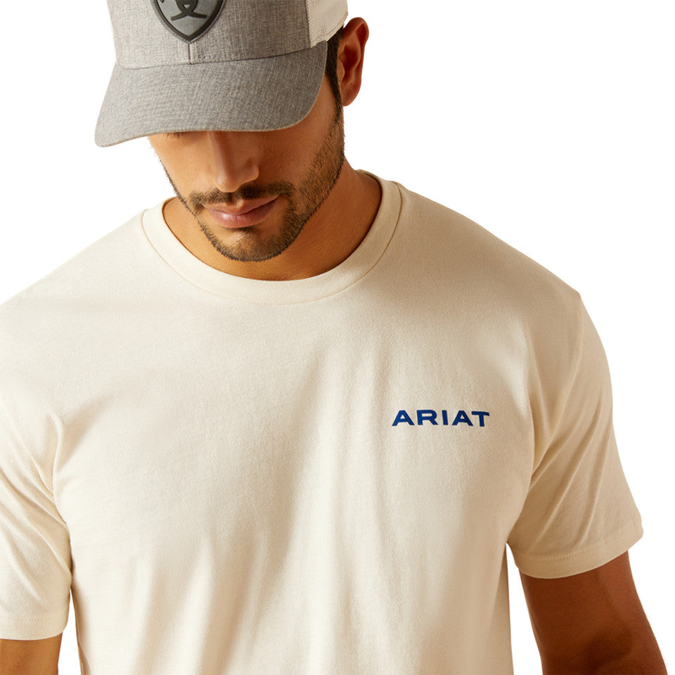 ARIAT LOGO WHITE PRINT - MENS TEE - 10051454