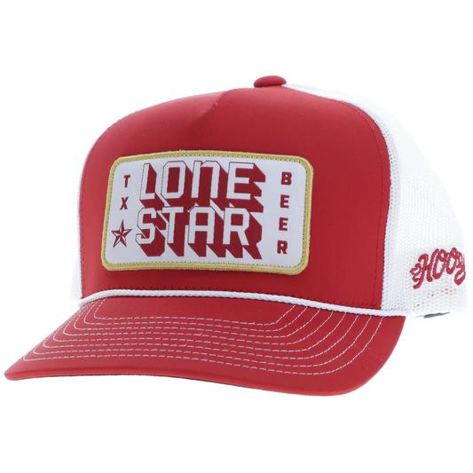 HOOEY "LONE STAR" HAT RED/WHITE LS017T-RDWH