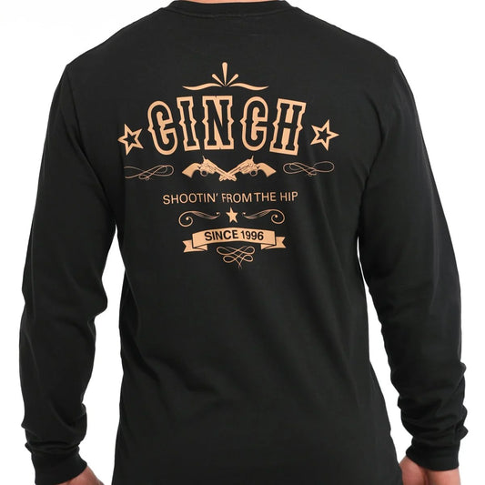 The Hip" L/S Graphic Logo T-Shirt in Black
