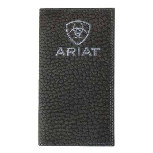 Ariat Rodeo Bull Hide Black Embroidered Wallet A3556201