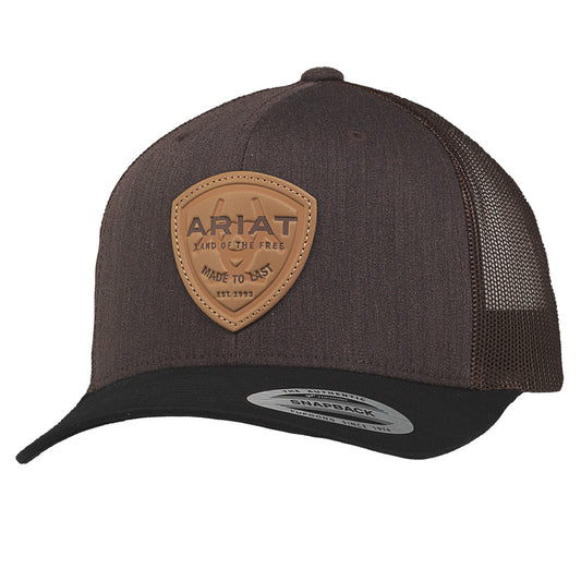 Ariat Leather Logo Patch Trucker Hat