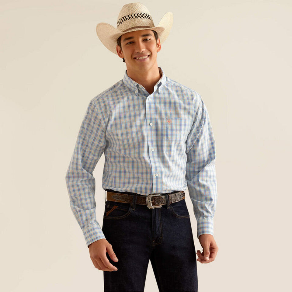 ARIAT SKY BLUE FITTED WRINKLE FREE - MENS SHIRT - 10048400