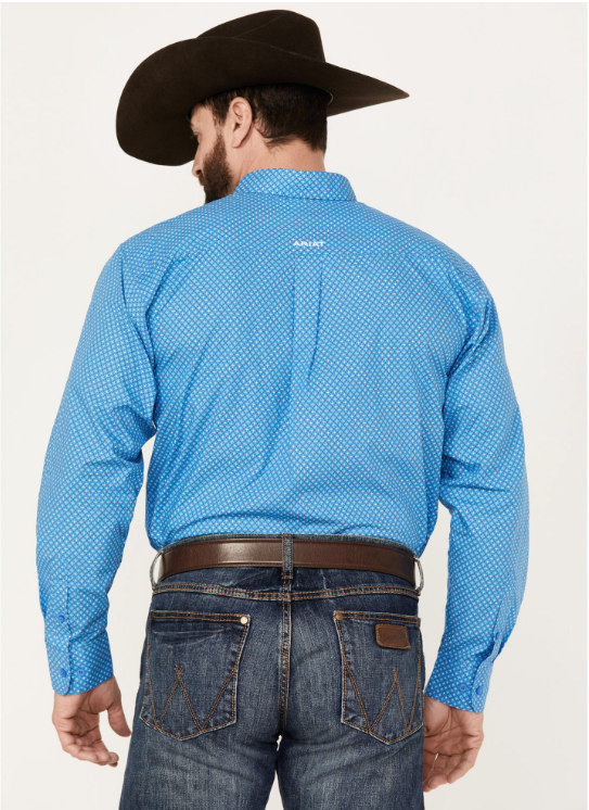 ARIAT MEN'S LLOYD PRINT CLASSIC FIT BUTTON DOWN LONG SLEEVE WESTERN SHIRT 10043770