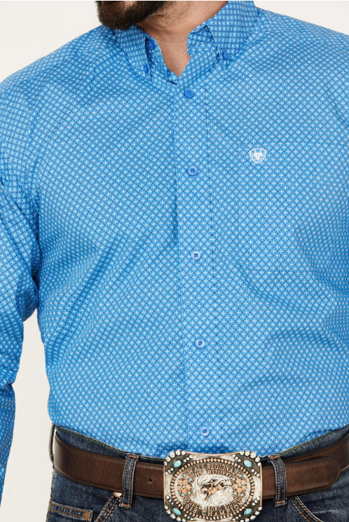 ARIAT MEN'S LLOYD PRINT CLASSIC FIT BUTTON DOWN LONG SLEEVE WESTERN SHIRT 10043770