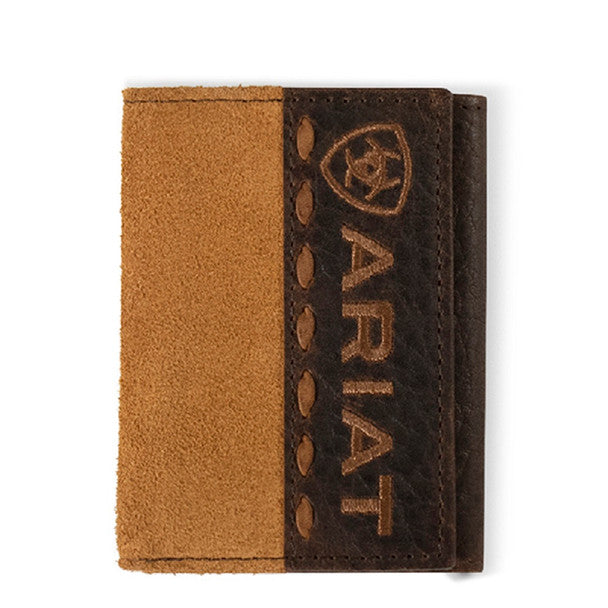 ARIAT TRIFOLD ROUGHOUT CROCO TAN A3560908