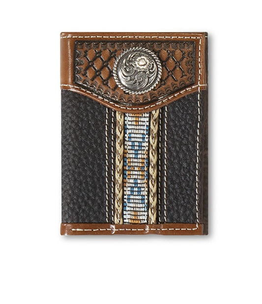 ARIAT TRIFOLD SOUTHWESTERN BROWN A35541282