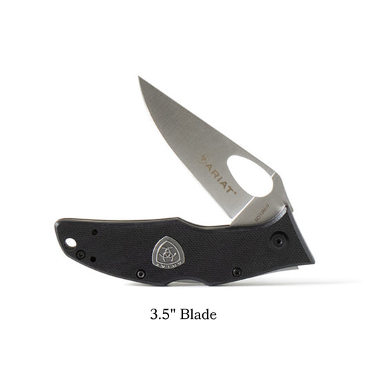 Ariat Knife 3.5" Smooth Blade, Black, Large A710012701