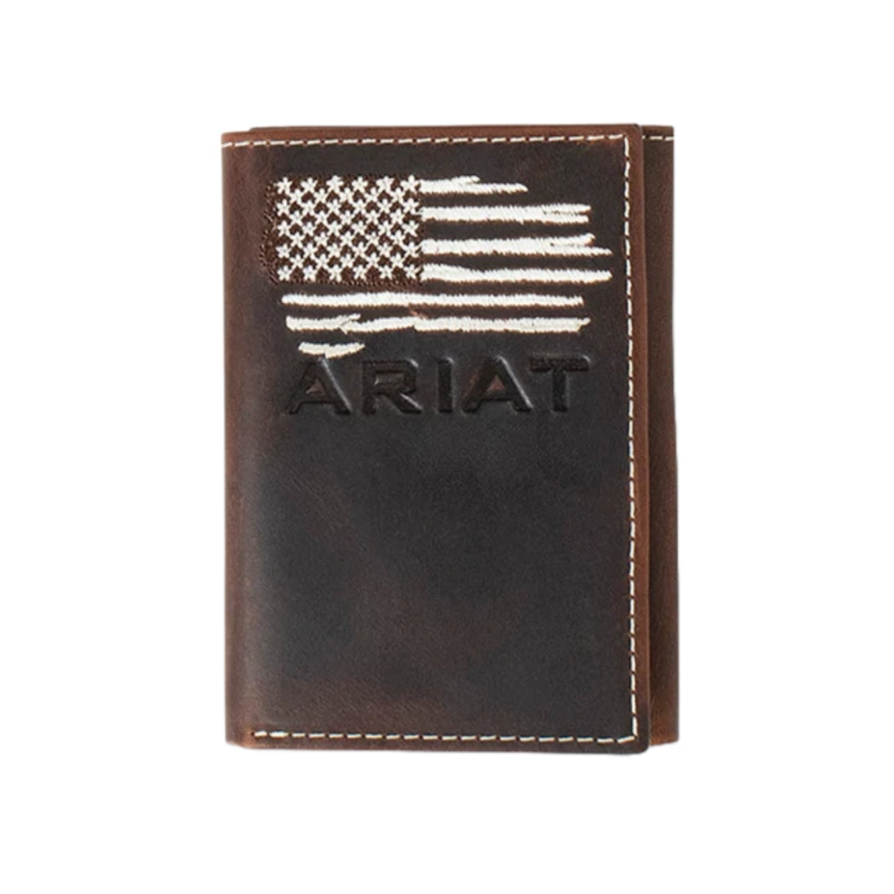 Ariat Distressed American Flag Trifold Wallet A3553934
