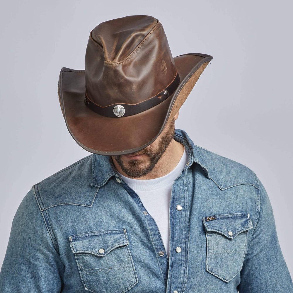 Western | Mens American Leather Cowboy Hat