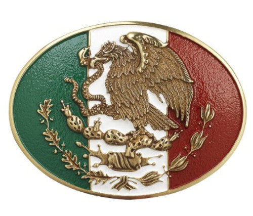 Ariat Oval Mexican Flag Belt Buckle A37013
