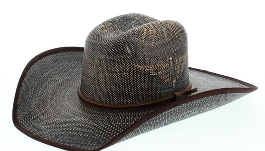 Justin Black and Tan Fenix Bent Rail Straw Cowboy Hat JS5256FNXT