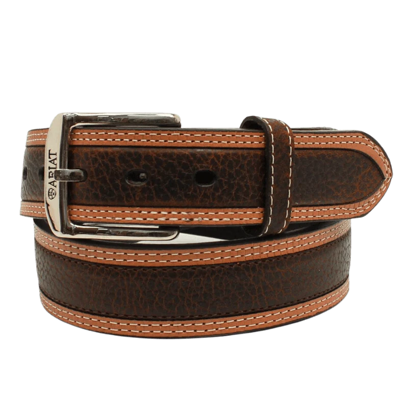 ARIAT MEN'S TWO-TONED BROWN BELT A10004305