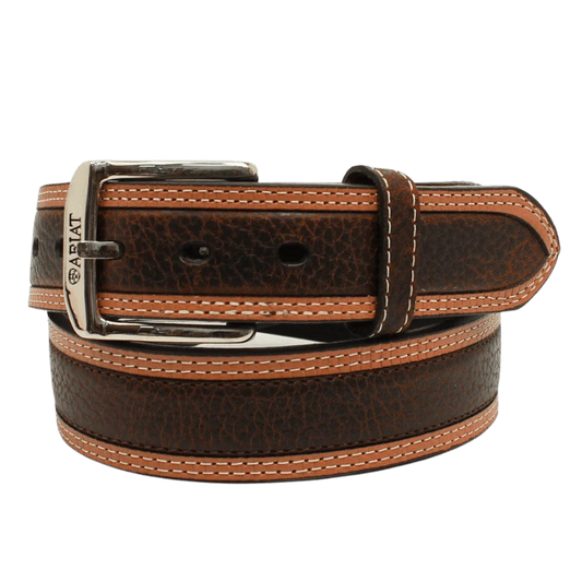 ARIAT MEN'S TWO-TONED BROWN BELT A10004305