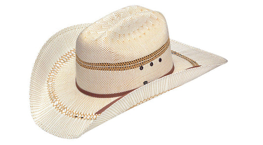 M&F WESTERN MEN'S ARIAT BANGORA 2-CORD TAN STRAW WESTERN HAT A73124