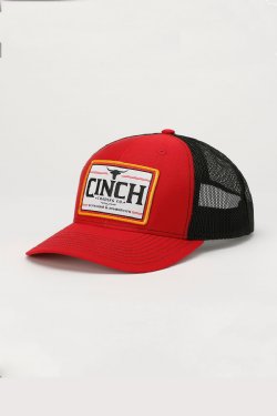 MEN'S CINCH TRADING COMPANY TRUCKER CAP - RED/BLACK MCC0800004