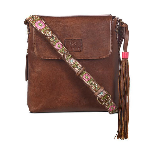 Ariat Western Women Crossbody Conceal Carry Embroidered Floral Brown A770011202