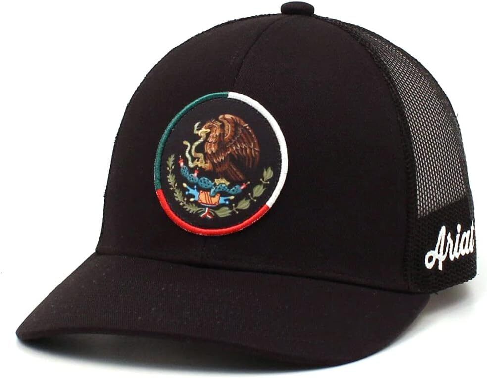 ARIAT Men's Black Mexican Eagle Snapback Logo Cap A300052001