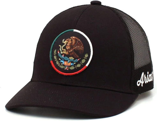 ARIAT Men's Black Mexican Eagle Snapback Logo Cap A300052001